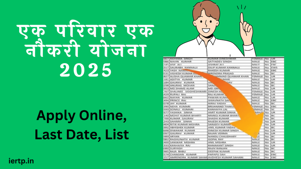 Ek Parivar Ek Naukri Yojana 2025